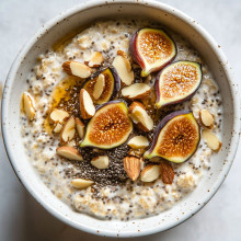  Chia Seed Almond Fig Overnight Oats 