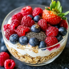 Triple Berry Overnight Oats