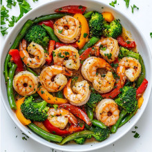 One-Pan Garlic Butter Shrimp with Veggies