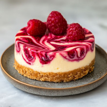 Raspberry Swirl Mini Cheesecake