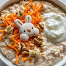 Easter Bunny Carrot Cake Overnight Oats