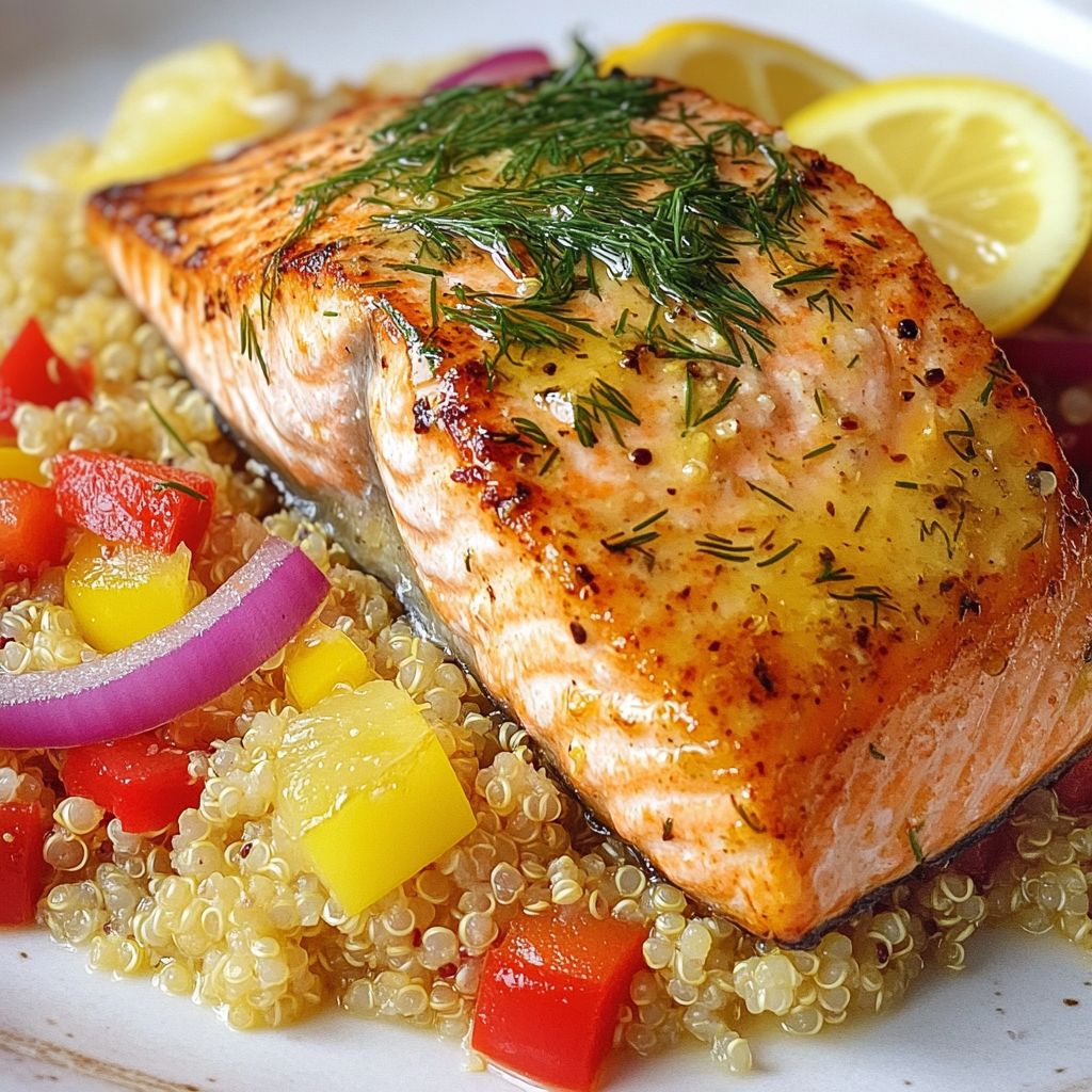 Lemon Dill Salmon with Quinoa