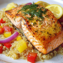 Lemon Dill Salmon with Quinoa