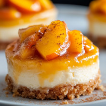 Peach Cobbler Mini Cheesecake
