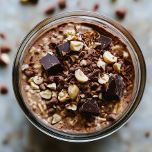 Festive Hazelnut Cocoa Overnight Oats