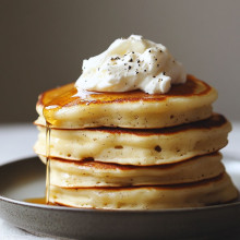 Vanilla Bean Pancakes with Whipped Mascarpone