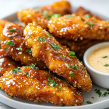 Crispy Honey Garlic Chicken Tenders