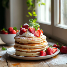 Summer Strawberry Shortcake Pancakes