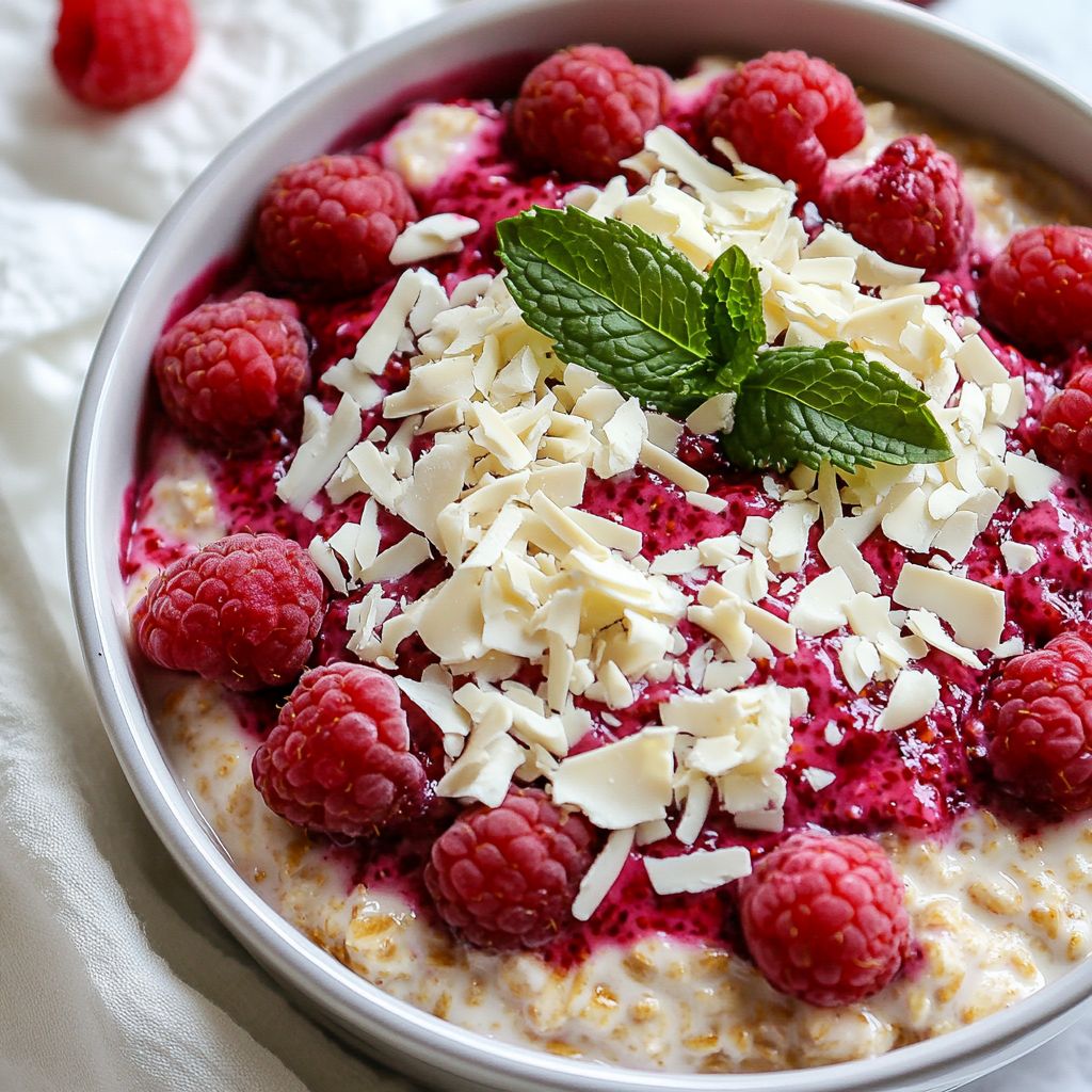 White Chocolate Raspberry Overnight Oats