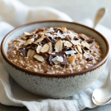 Christmas Morning Almond Joy Overnight Oats
