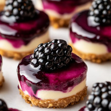 Mini Blackberry Cheesecake Bites