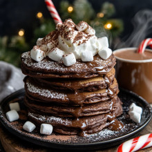 Christmas Eve Hot Cocoa Pancakes