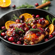 Festive Cranberry Chicken Skillet