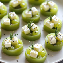 Holiday Grape Wreath Bites