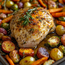 Christmas Sheet Pan Turkey Breast and Roasted Veggies