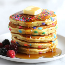 Easter Egg Confetti Pancakes