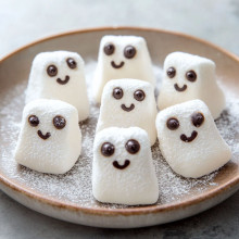No-Bake Ghostly Marshmallow Bites