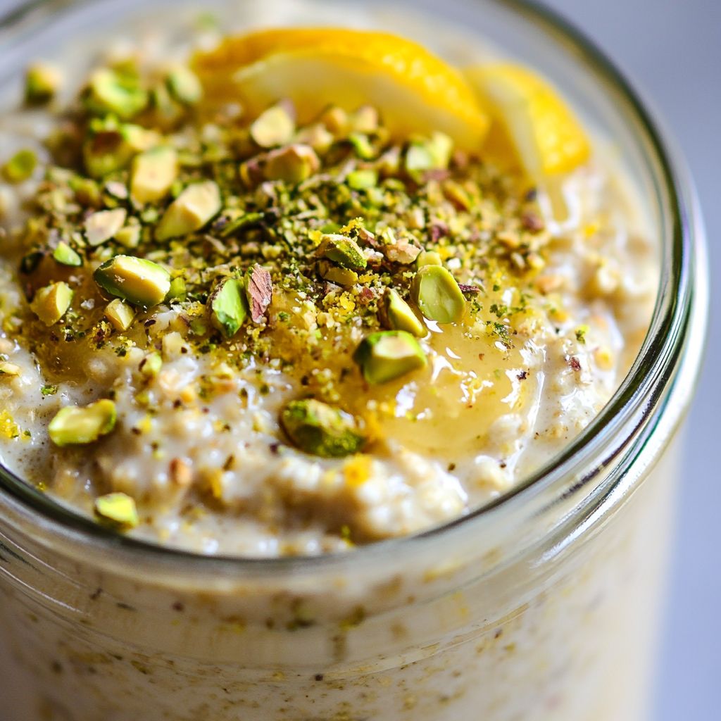  Pistachio Lemon Overnight Oats 