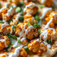 Buffalo Ranch Cauliflower Flatbread