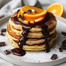  Chocolate Dipped Orange Pancakes 