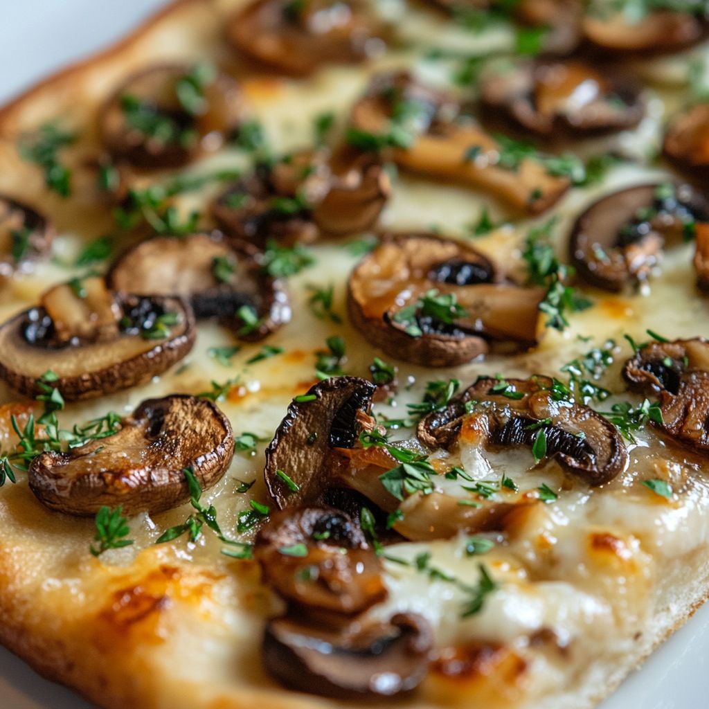Roasted Mushroom Truffle Flatbread