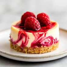 Raspberry Swirl Mini Cheesecake