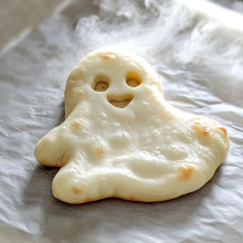 Halloween Ghost-Shaped Gluten-Free Flatbread