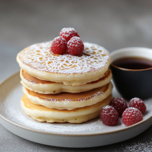 Snowflake Powdered Sugar Pancakes