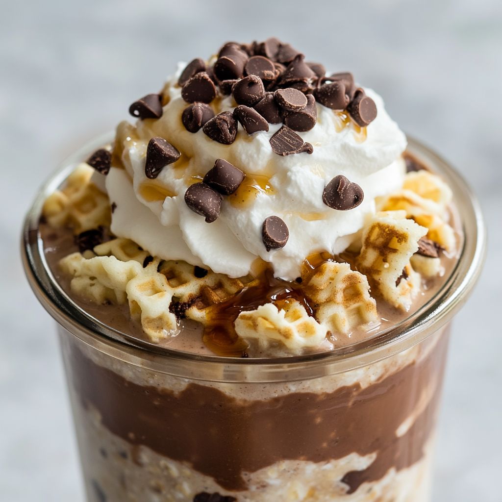  Chocolate Chip Waffle Overnight Oats 