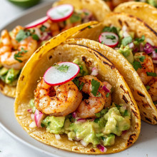 30-Minute Shrimp Tacos with Avocado Slaw