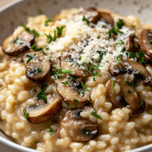 One-Pot Creamy Mushroom Risotto