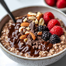 Chocolate Fudge Sundae Overnight Oats