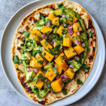 Mango Avocado Salsa Flatbread