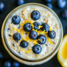 Lemon Blueberry Yogurt Overnight Oats