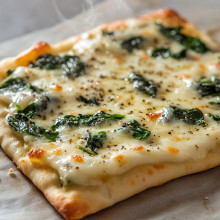 Cheesy Spinach Flatbread
