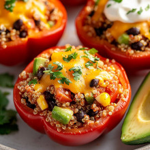 Quinoa & Black Bean Stuffed Peppers