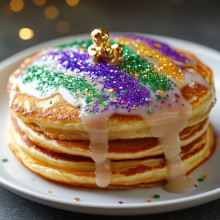 Mardi Gras King Cake Pancakes
