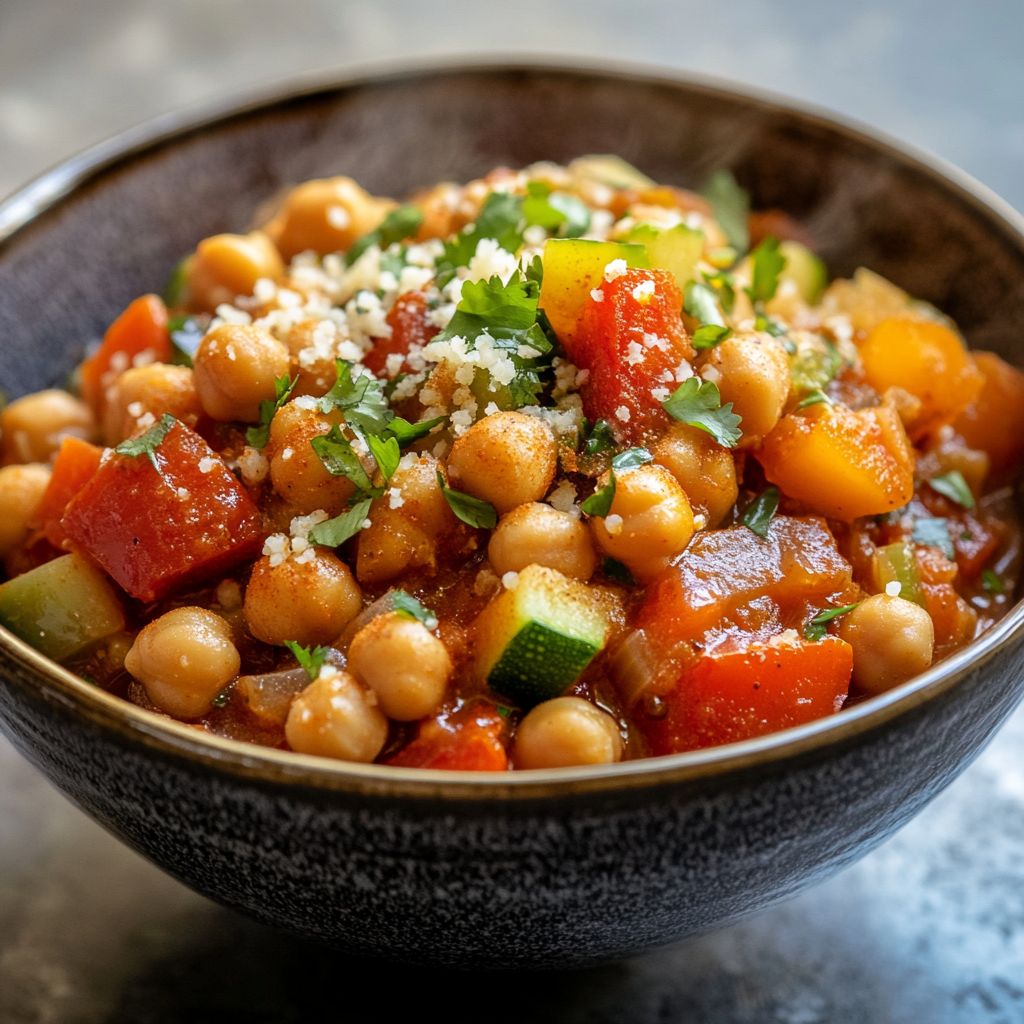 One-Pot Moroccan Chickpea and Couscous Stew