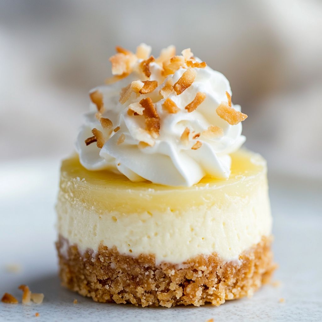 Pineapple Coconut Mini Cheesecake