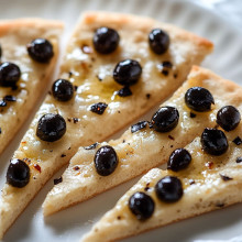 Gluten-Free Flatbread with Black Olives