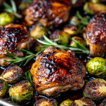 Sheet Pan Balsamic Chicken and Brussels Sprouts