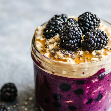  Almond Butter Blackberry Overnight Oats 