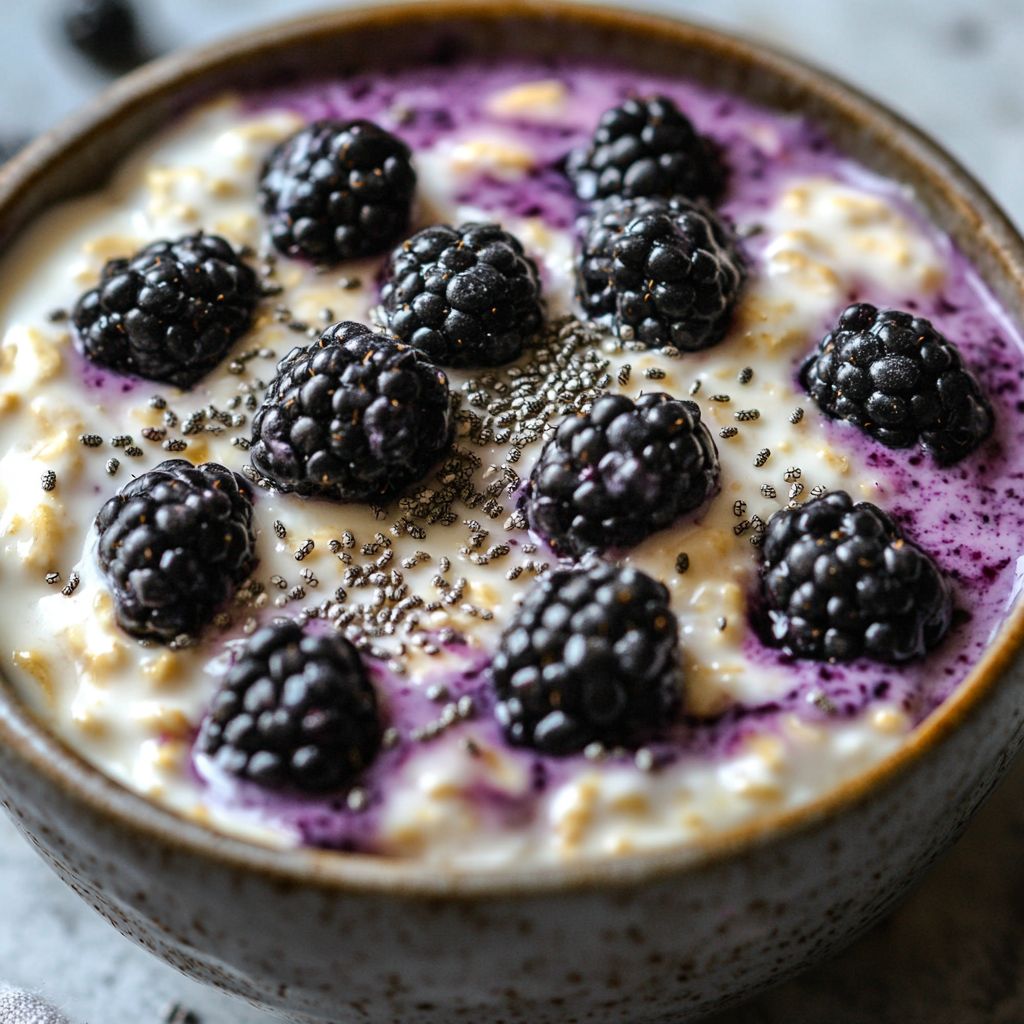 Blackberry Vanilla Overnight Oats