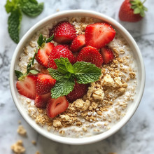 Spring Strawberry Shortcake Overnight Oats