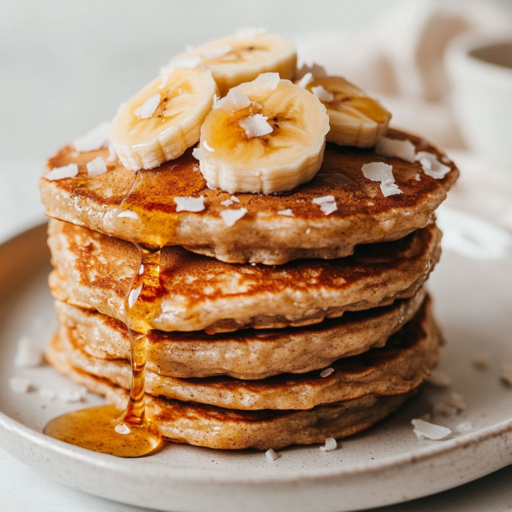 Vegan Coconut Banana Pancakes