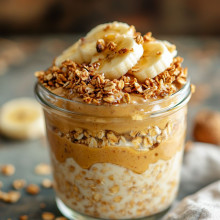  Peanut Butter Granola Crunch Overnight Oats 