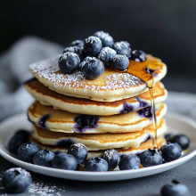 Vegan Fluffy Blueberry Pancakes