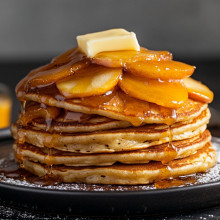 Caramel Apple Pancake Stacks