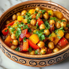 Easy Moroccan Chickpea Tagine