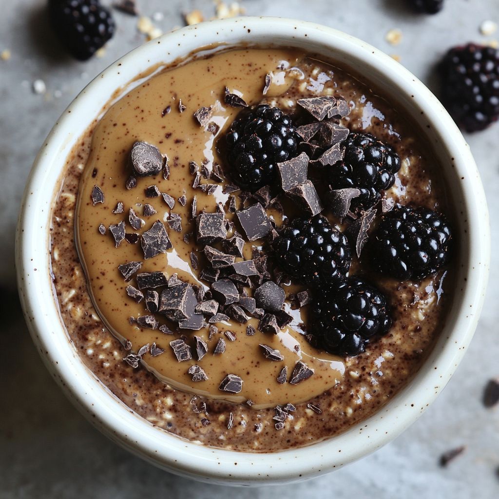 Black Cat Chocolate Protein Overnight Oats